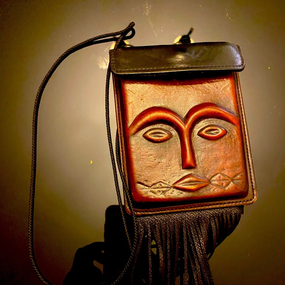 Robbie Leather Artwear cross body bag